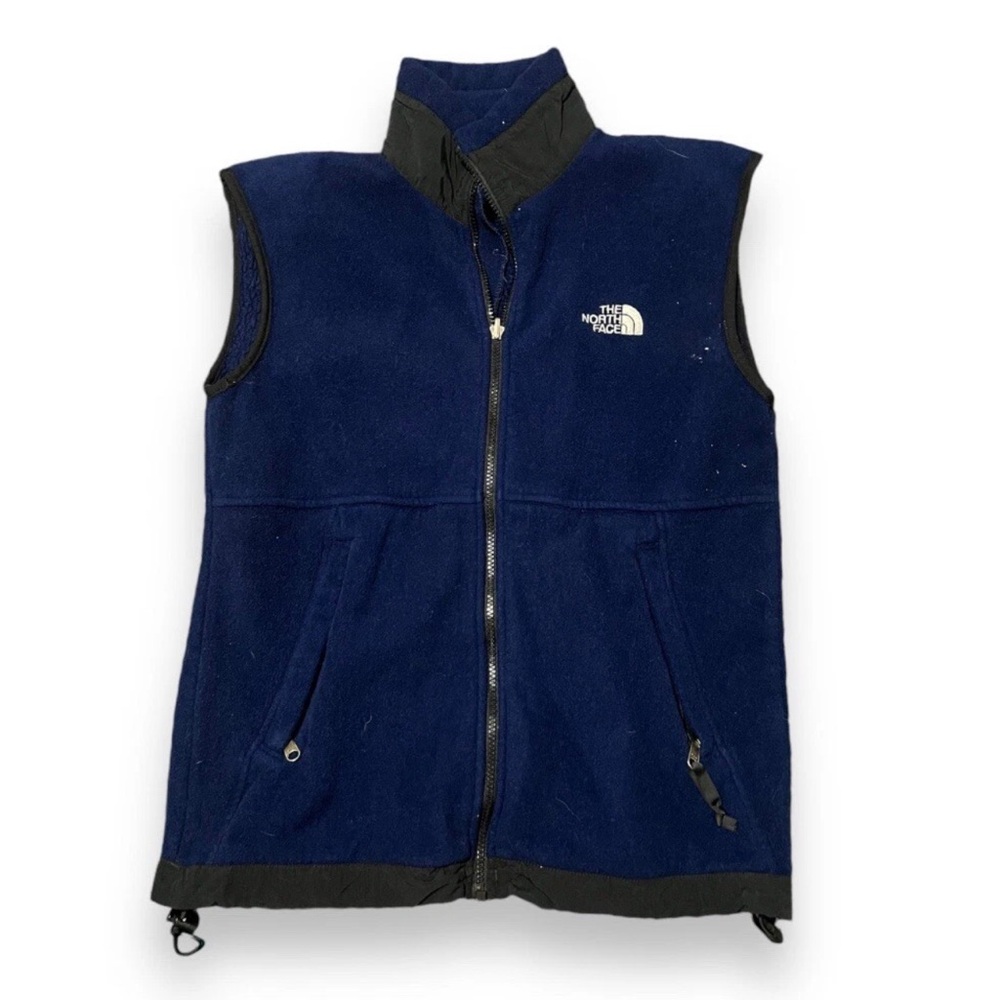 Vintage The North Face Men’s Blue Full Zip Fleece Sweater Vest Size Small USA